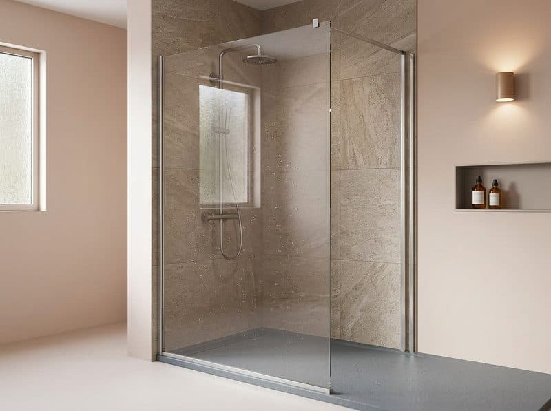 Mampara de baño fija de panel único en Cambados