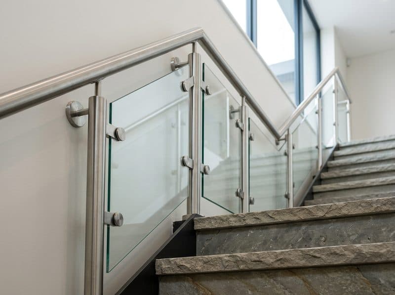 Pasamanos de aluminio para entrada de vivienda en Cambados